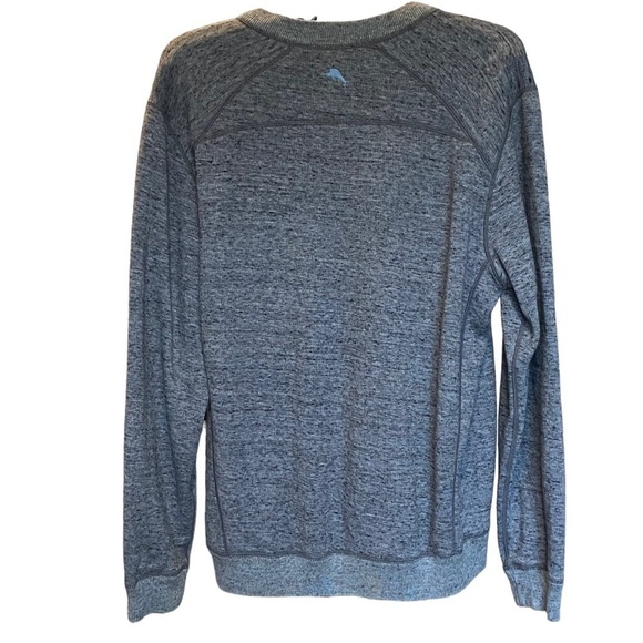 Tommy Bahama men's Small reversible thermal ribbed Flipshore Abaco sweatshirt - Picture 3 of 8